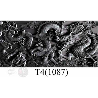 Decal dán hồ cá - Phong cách Rồng 3D