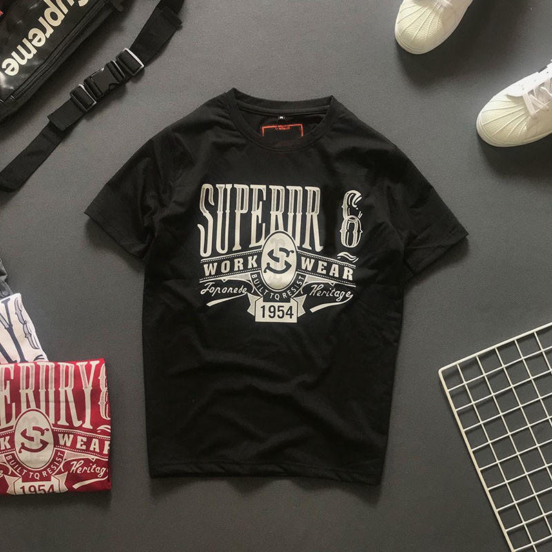 Áo thun nam tay ngắn phối hoạ tiết thêu năng động cực đẹp ADBP061 | BigBuy360 - bigbuy360.vn