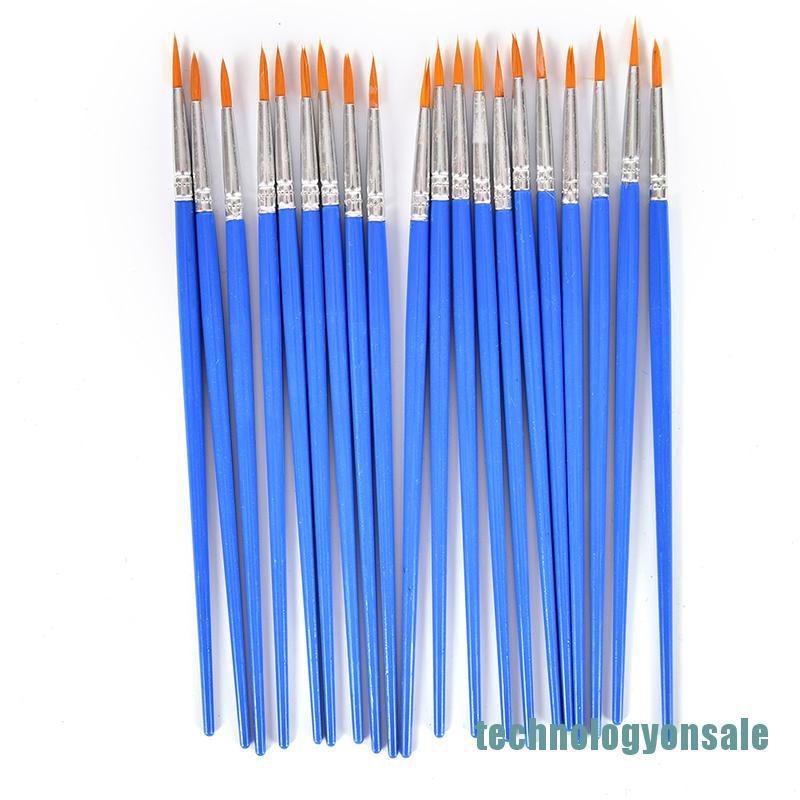 Set 10 cọ vẽ tranh đầu tròn chuyên nghiệp