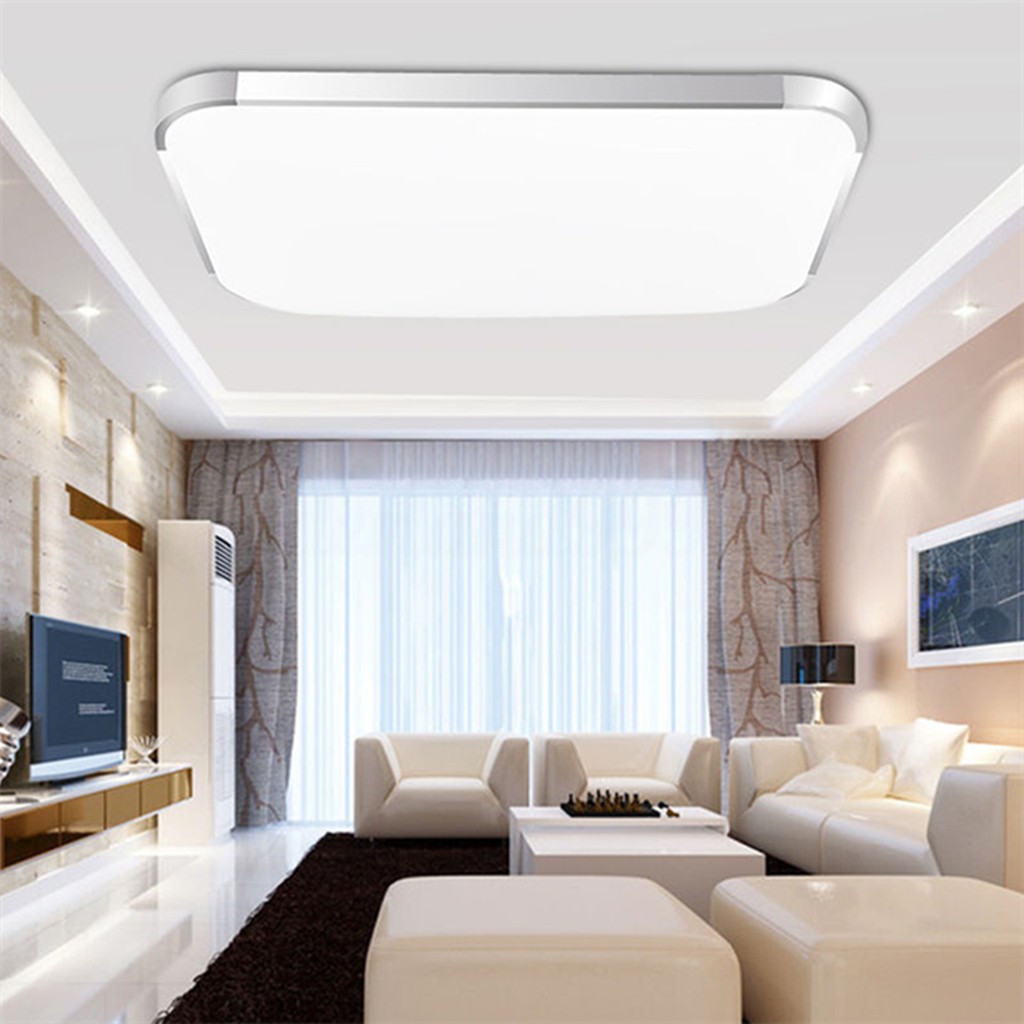 Đèn Led âm trần màu trắng ấm trang trí nhà phong cách hiện đại