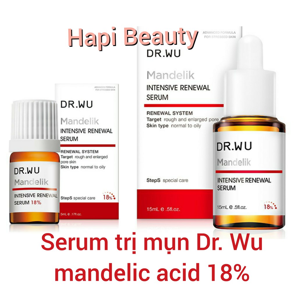Serum Tái Tạo Da Dr. Wu mandelic acid 18% 5ml, 15ml và 30ml