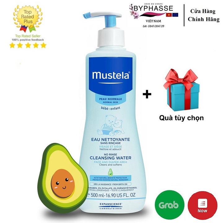 Nước Rửa Vệ Sinh Mặt Và Vùng Kín Cho Bé Mustela Eau Nettoyante 500ML