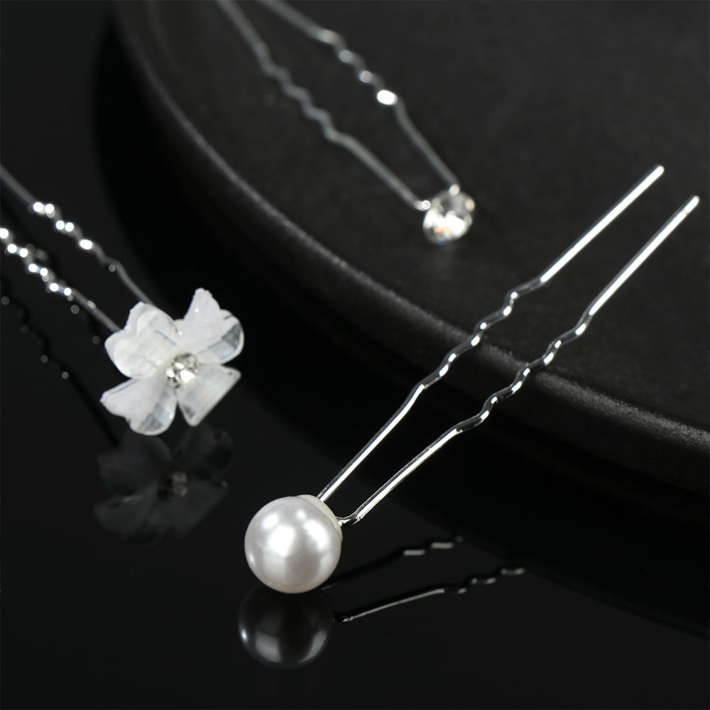 Set 20 kẹp tóc hình chữ u đính pha lê thời trang trang trí tóc cô dâu