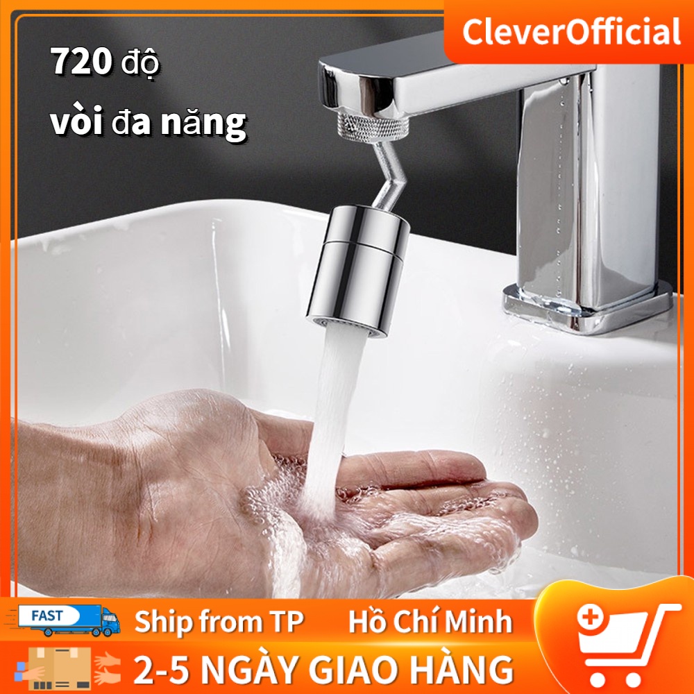 Đầu nối vòi thông minh xoay 720 độ phù hợp với vòi chậu rửa với 2 chế độ chảy Vòi áp lực cao