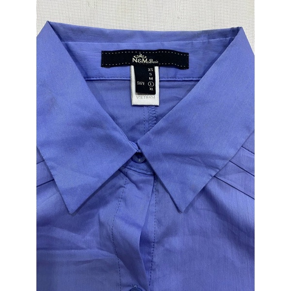 Áo sơ mi tay dài vải kate co giãn Nino.maxx xanh/ cafe  - Thanh lý vnxk