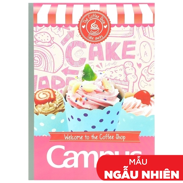 Vở Coffee Shop - B5 Kẻ Ngang Có Chấm 80 Trang ĐL 60g/m2 - Campus NB-BCOF80 (Mẫu Màu Giao Ngẫu Nhiên)