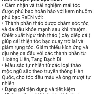 Nhuộm thảo dược hàn quốc