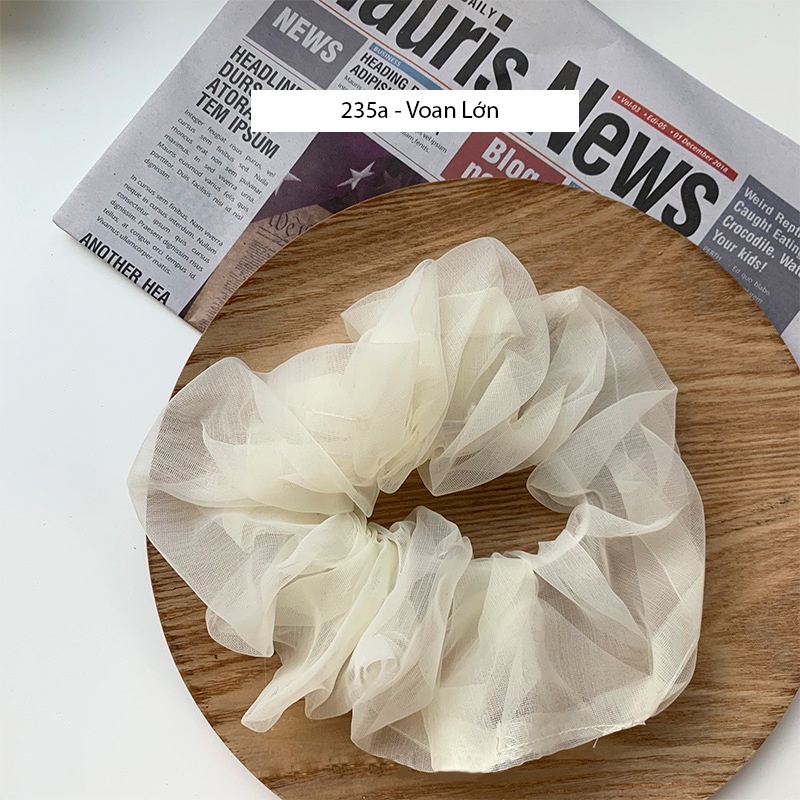 (0235) Dây Chun Scunchies Vàng Năng Động Trẻ Trung Nữ Tính