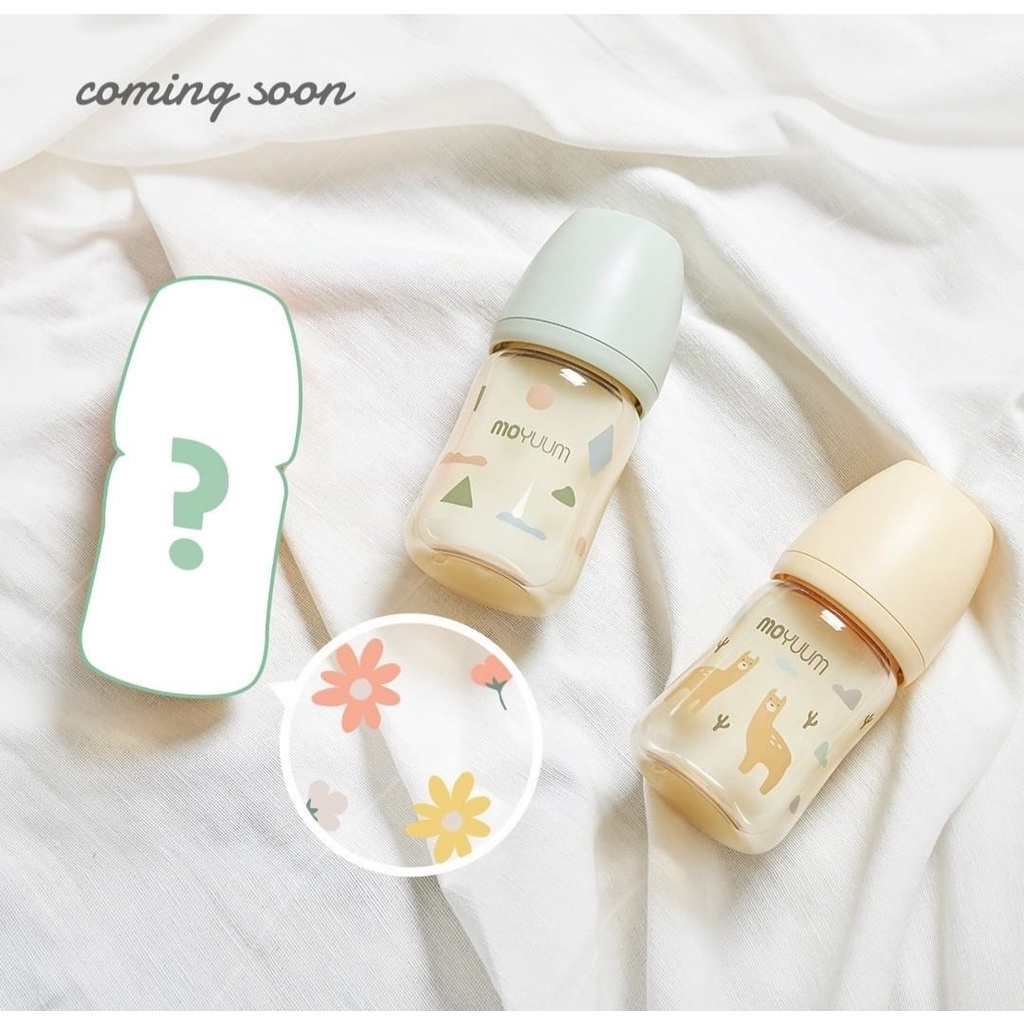 Bình sữa Moyuum hoạ tiết Hoa 170ml-270ml (chọn núm)