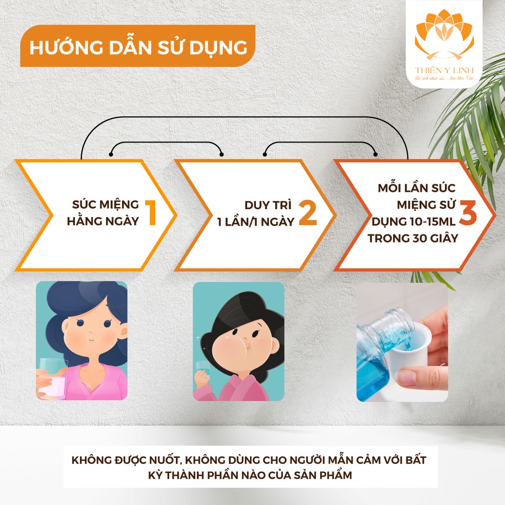 Nước súc miệng thảo dược La Bocca 500ml tẩy trắng răng, thơm miệng - Thiên Y Linh TYL004