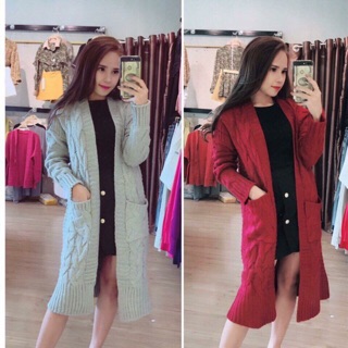 Set Khoác Len Dáng Dài
