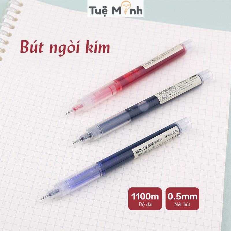 Bút mực nước ngòi kim nét 0.5mm B49 bút viết mực nhiều màu phong cách tối giản Muji