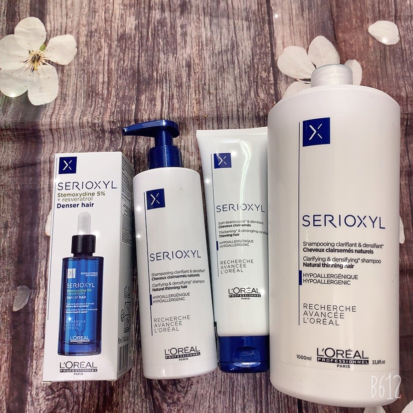 Dầu gội xả làm dày tóc và kích thích mọc tóc Loreal Serioxyl