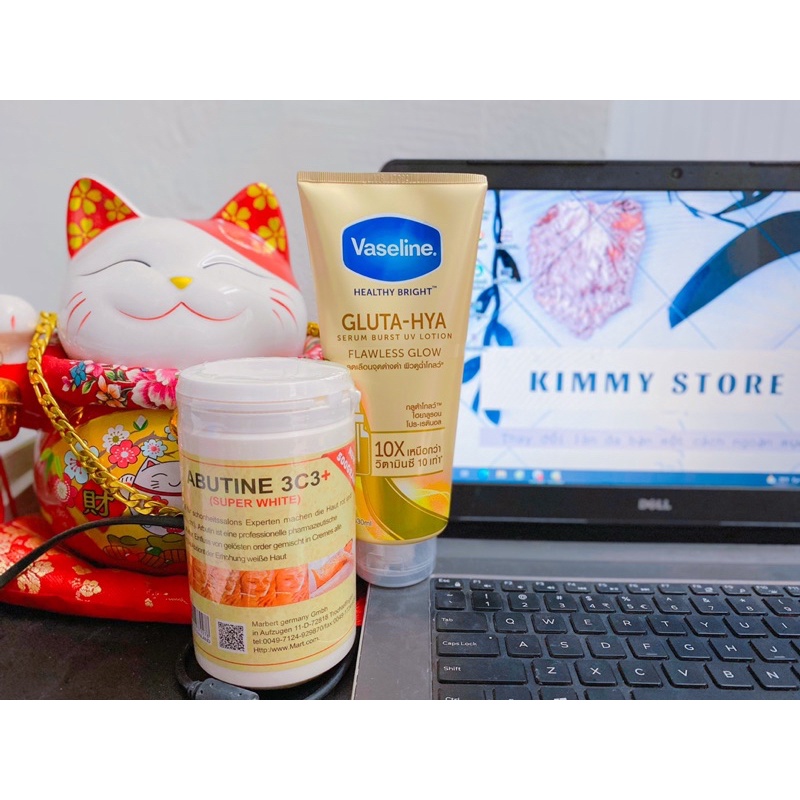 combo kem dưỡng bạch ngọc liên + Abutine 3c3 lớn 500g
