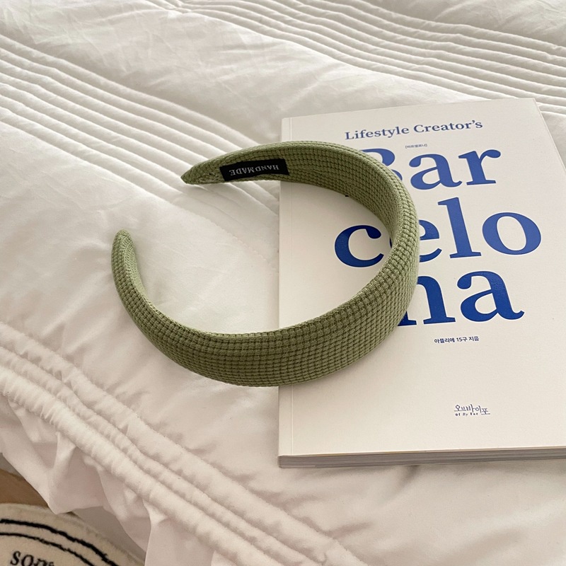 Băng đô mút xốp màu trơn thời trang retro Nhật Hàn tùy chọn