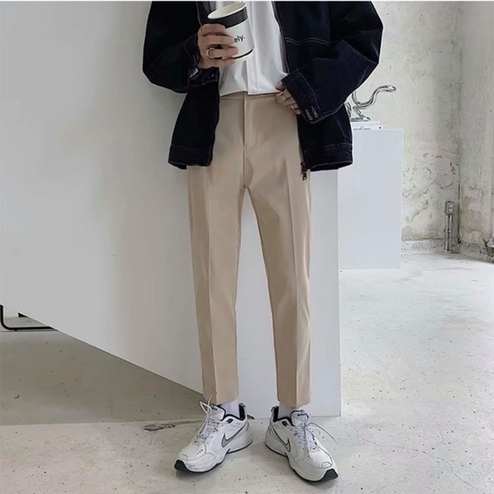 Quần baggy unisex nam nữ vải tây âu cao cấp phong cách hàn quốc form chuẩn ống suông dễ phối đồ | HD2000SHop | BigBuy360 - bigbuy360.vn