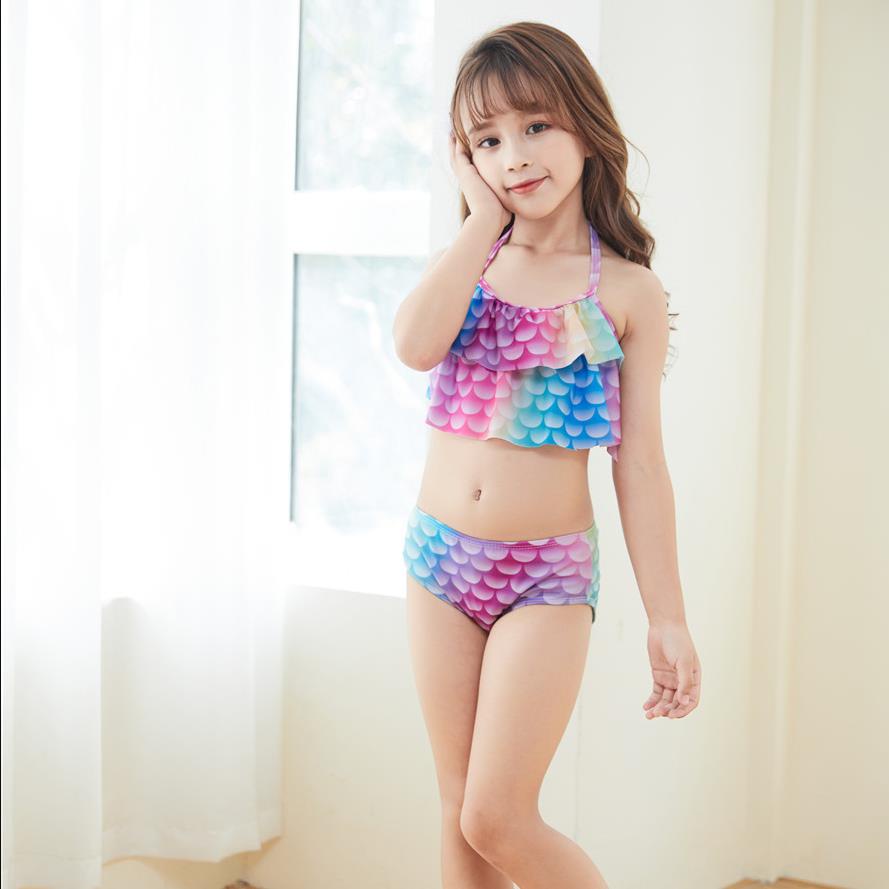 Bộ Đồ Bơi 3 Mảnh Áo + Quần Short + Đuôi Nàng Tiên Cá Dành Cho Bé Gái