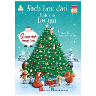 Sách sách bóc dán dành cho bé gái - giáng sinh lung linh