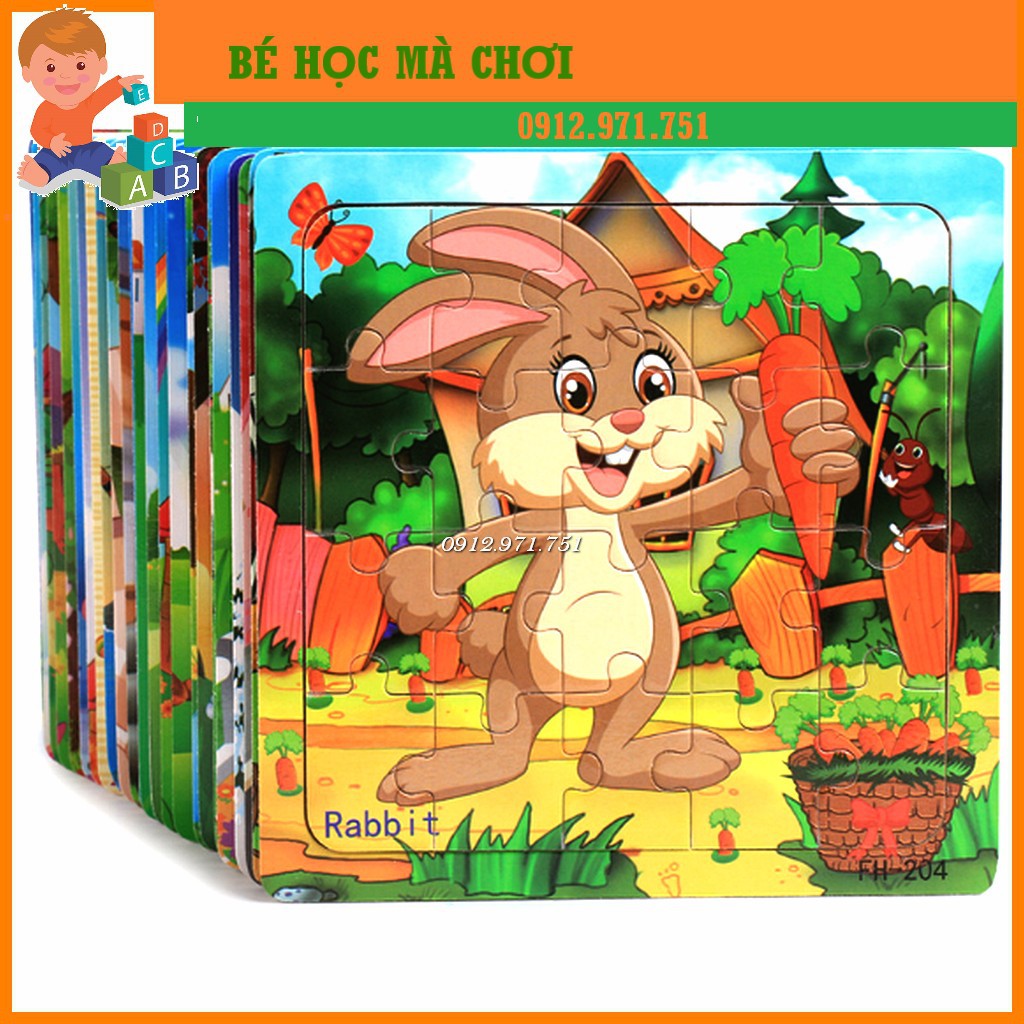 Ghép hình puzzle 20 mảnh (nhiều loại)