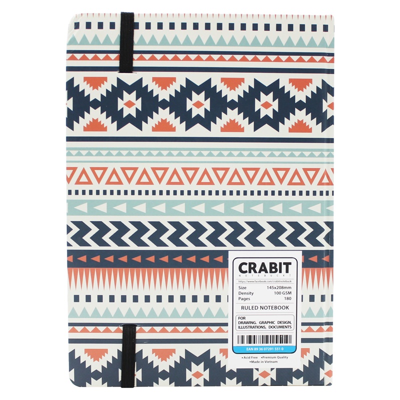 Sổ Kẻ Ngang 180 Trang 100gsm - Crabit 1551 - Pattern Lover