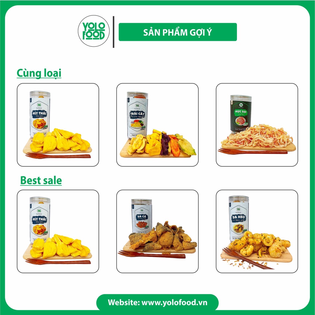 Chuối sấy giòn 300g YOLOFOOD đồ ăn vặt chất lượng chuối sấy không đường vị ngọt tự nhiên thơm ngon đóng hộp atvstp