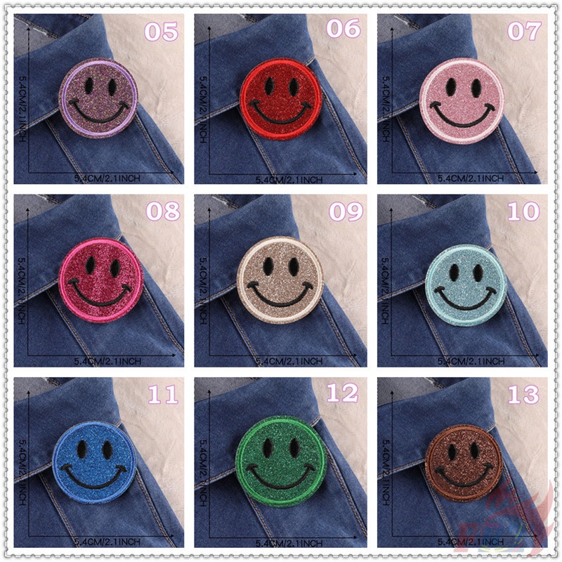 ✿ Sticker Ủi Thêu Hình Mặt Cười Thời Trang 02 ✿ 1 Sticker Ủi Thêu Hình Huy Hiệu
