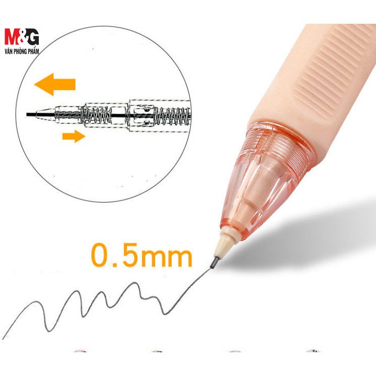 Bút Chì Kim Bấm M&amp;G 05mm - AMPQ0307 (Màu Pastel)