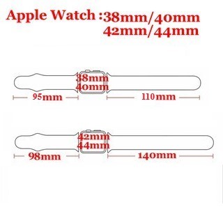Dây Cao Su Chống Bẩn Apple Watch Series 1/2/3/4/Se/5/6/7 Đủ Size 38mm-40mm-41mm-42mm-44mm-45mm
