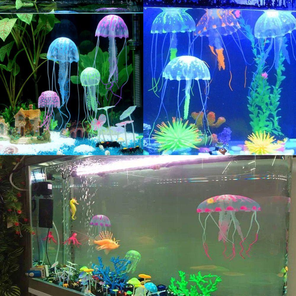 GOGOUP Sứa Biển Giả Phát Sáng Trang Trí Bể Cá
