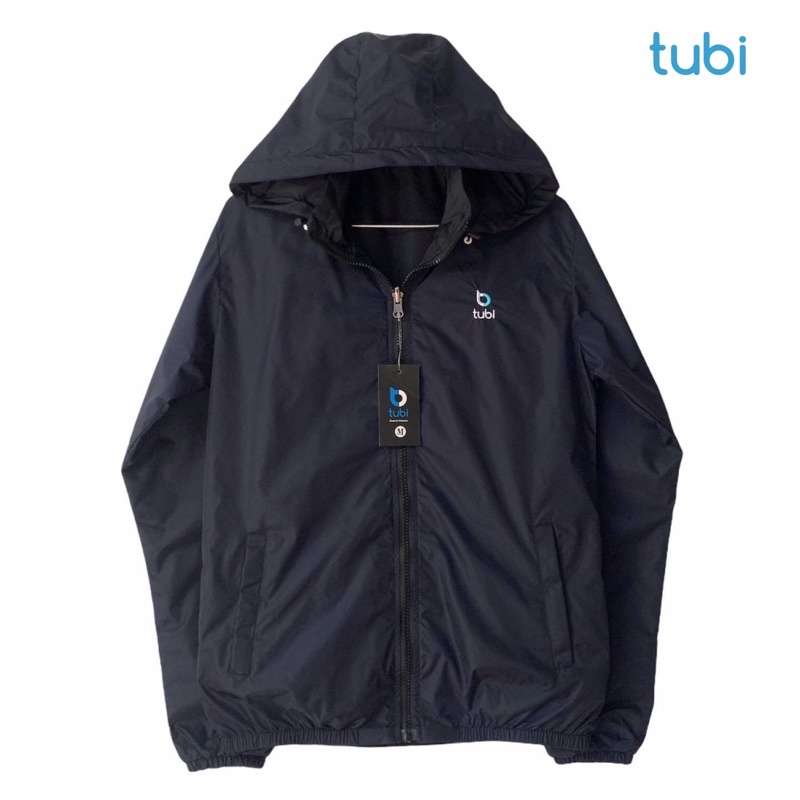 Áo khoác Tubi 2 Mặt Màu Xanh Đen Nón Rời