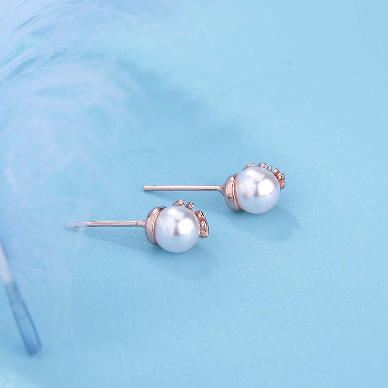 Khuyên Tai Đính Ngọc Trai Đơn Giản Thời Trang Mới Cho Nữ