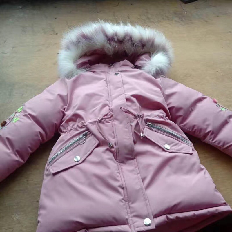 Áo Phao Mủ Lông Dáng Dài Bé Gái 90-1m4 Thời Trang Baby Quảng Châu