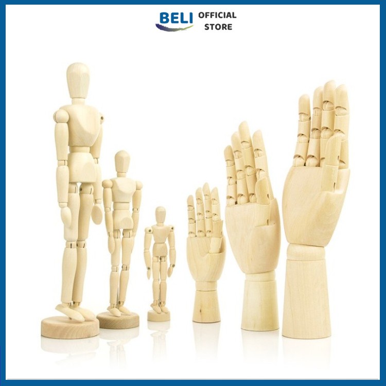 Bàn tay gỗ mô hình mỹ thuật, thiết kế, hội họa - Artists Wooden Hand