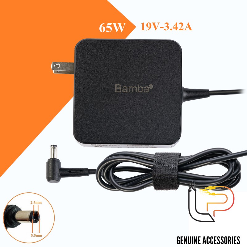 BỘ SẠC LAPTOP 19V-3.42A BAMBA DÙNG CHUNG CHO ASUS/LENOVO/TOSHIBA - ADAPTER LAPTOP ASUS/LENOVO/TOSHIBA 19V-3.42A BAMB