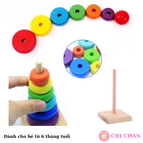 Combo 6 món đồ chơi gỗ montessori rèn luyện kỹ năng phát triển trí tuệ - Chi chan 008