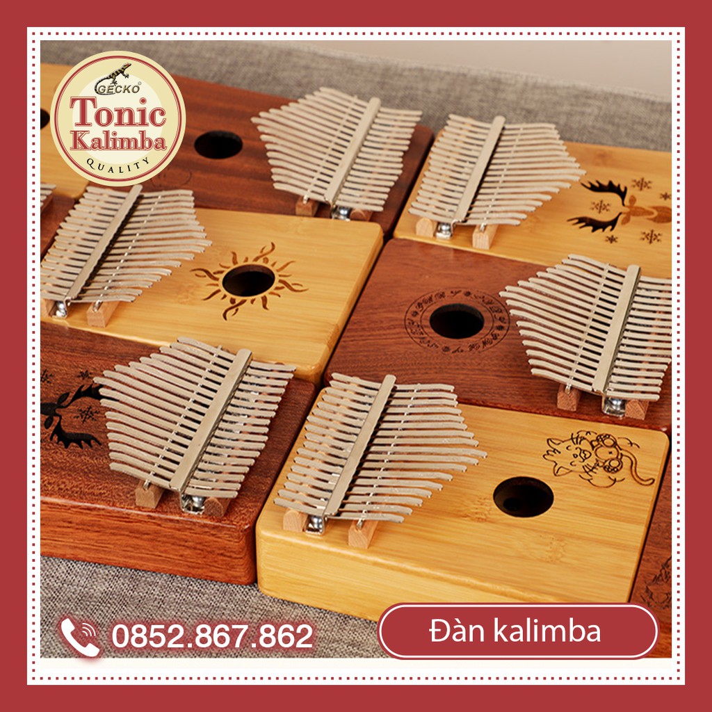 Đàn Kalimba Cega 17 Phím gỗ tròn cứng cameroon Chính Hãng - Full Phụ Kiện M-17