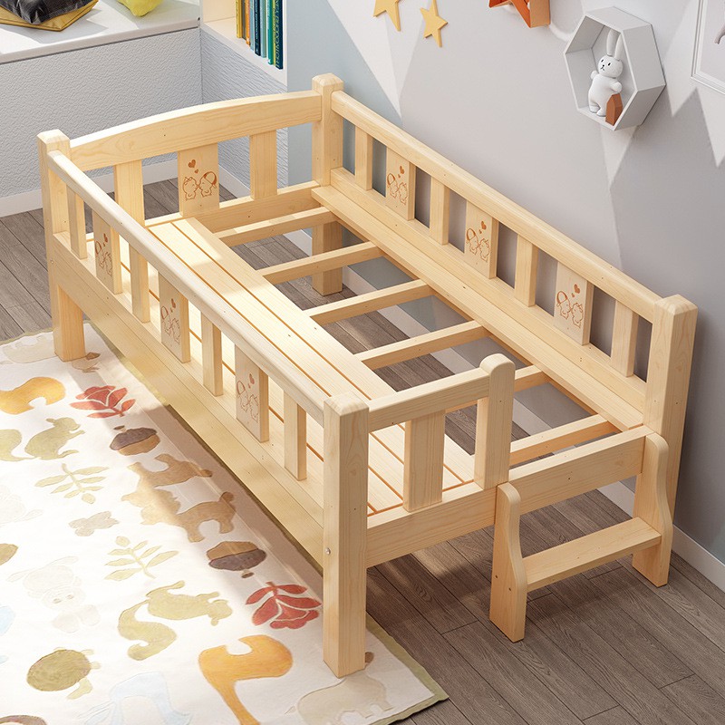 Giường cho bé cỡ đại 200x100CM.Giường gỗ cho bé ghép với giường bố mẹ- Kiwi.baby.shop