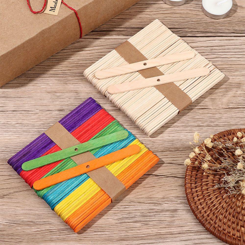 CONOPERY Bộ 50 Giá Đỡ Lõi Sáp Bằng Gỗ Làm Đồ Thủ Công Tiện Dụng