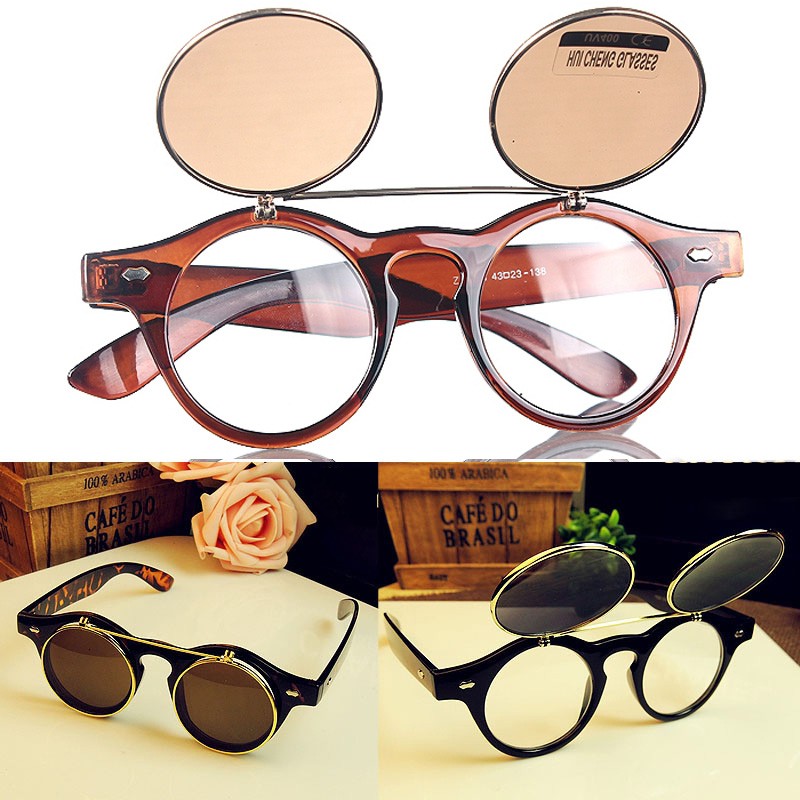 Kính râm màu đen 2 trong 1 chống tia UV