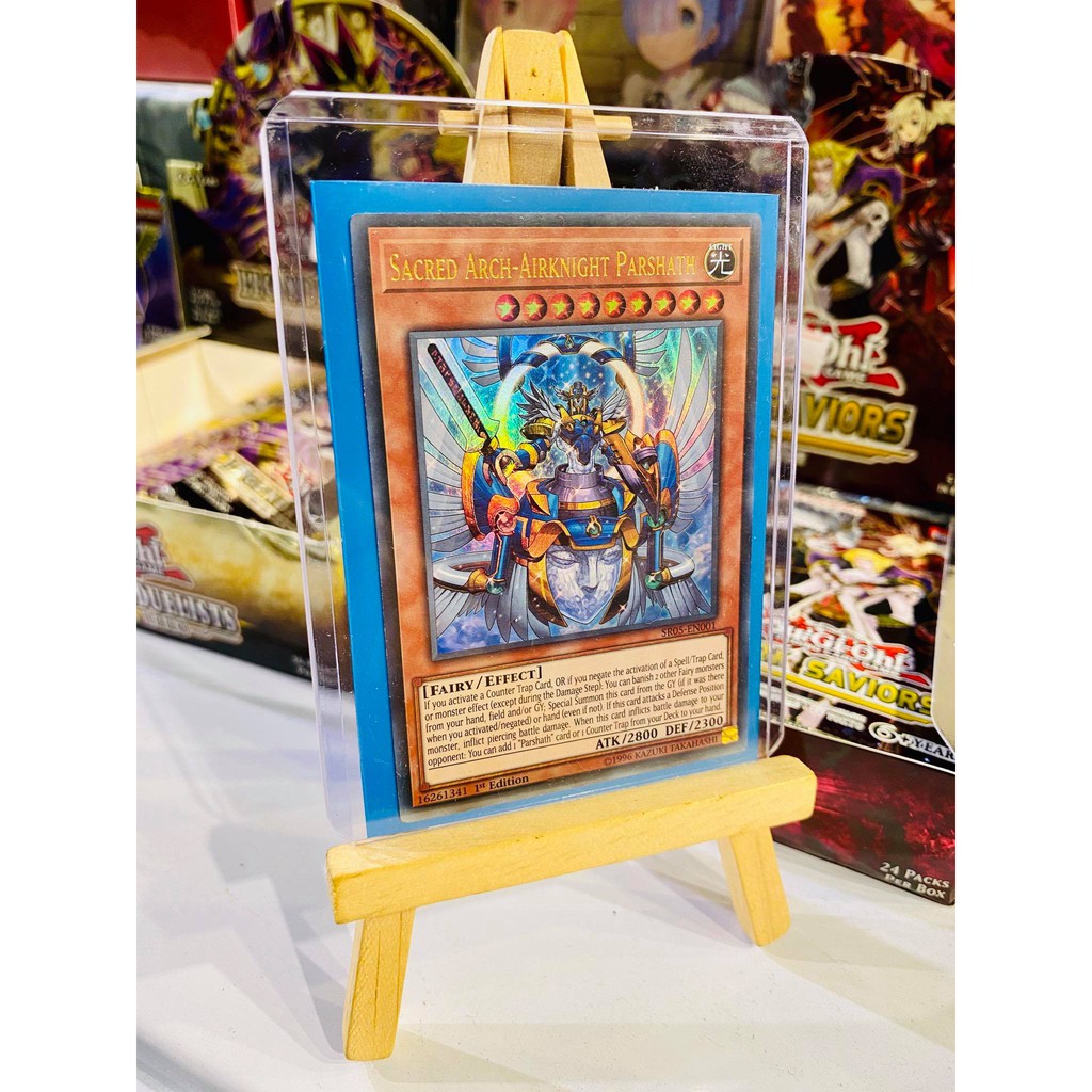 Lá bài thẻ bài Yugioh Sacred Arch Airknight Parshath – Ultra Rare - Tặng bọc bài nhựa bảo quản