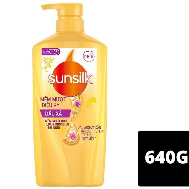 Dầu Xả Sunsilk Mềm Mượt Diệu Kỳ Từ Tinh Dầu Tự Nhiên 640g