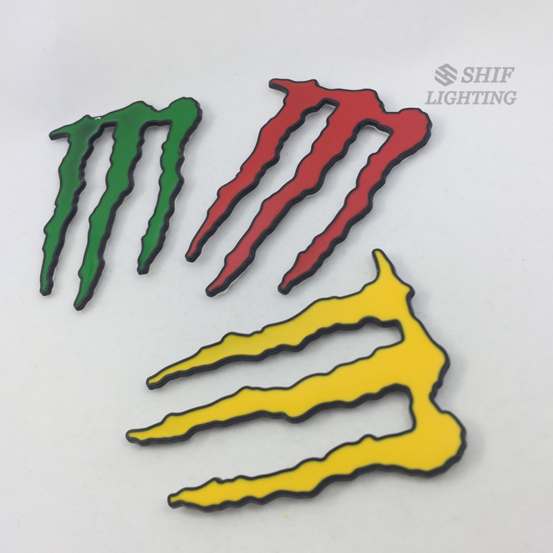 Miếng dán 3D hình quái vật bằng kim loại trang trí xe hơi