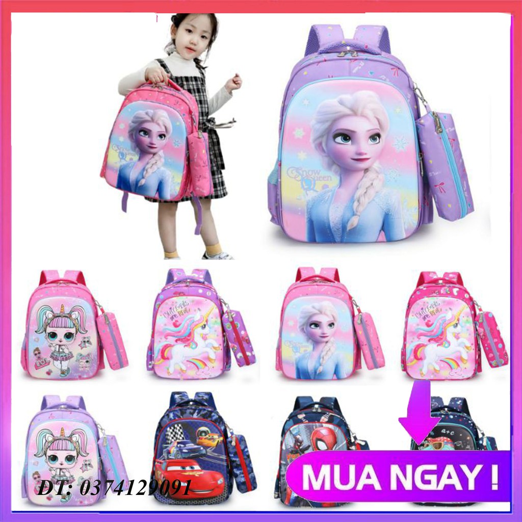 Balo Unicorn Trẻ Em Ba Lô Túi Đi Học Cho Bé Trai Và Bé Gái