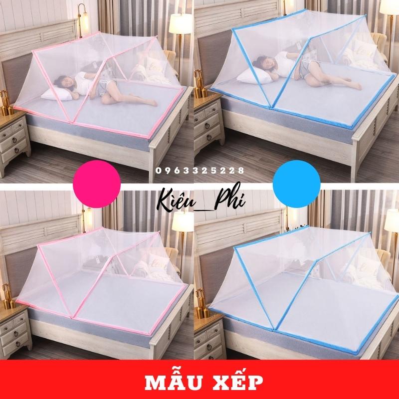 Mùng chụp tự bung chống muỗi Kiều Phi - Màn ngủ chụp tự bung gấp gọn tiện dụng người lớn xếp thông minh