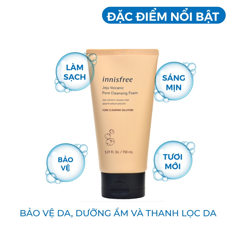 Sữa rửa mặt gảm mụn - Sữa rửa mặt innisfree trắng da làm sạch Tro Túi Lửa Innisfree Hàn Quốc 150ml