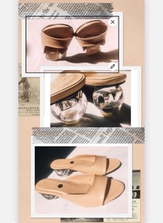 SIZE 33-43 Ảnh thật Mules Kem gót trong