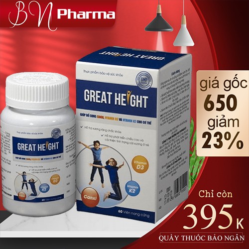 GREAT HEIGHT GIÚP TĂNG CHIỀU CAO MẪU MỚI 3 TEM
