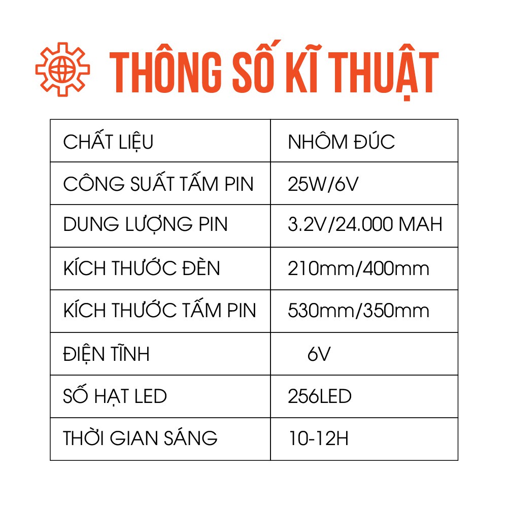 Đèn đường năng lượng mặt trời 200W, Đèn chiếu sáng đường phố, Bảo hành 2 năm tiêu chuẩn chống nước IP67