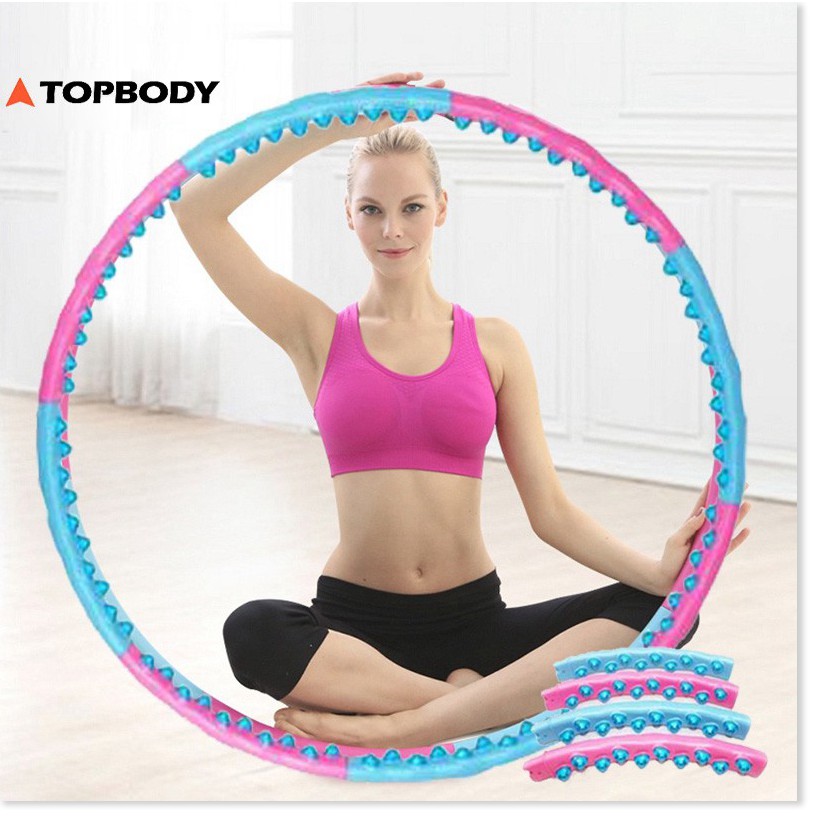 Vòng lắc eo massage Hula Hoop size lớn 98cm hạt từ tính, giảm mỡ bụng - Siêu Thị Minh Ngọc