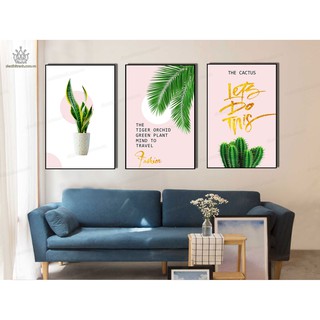 Tranh Treo Tường Canvas bộ 3 bức Thực Vật